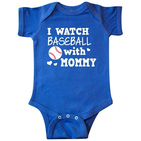 

Inktastic I Watch Baseball with My Mommy Gift Baby Boy or Baby Girl Bodysuit
