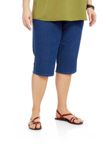 plus size jean capris with bling