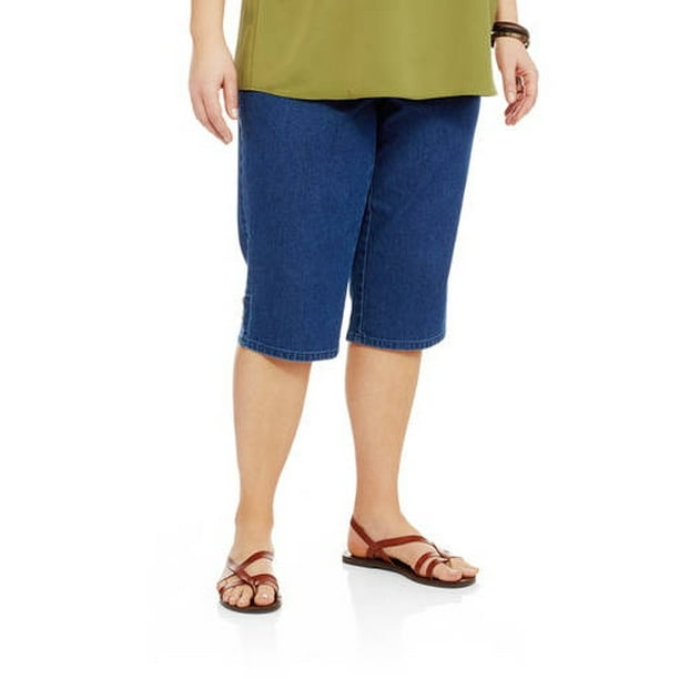 Just My Size - Just My Size Women's Plus Size Pull On Bling Capri - Walmart.com - Walmart.com