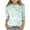 Mint Green, variant on Kids Girls Tshirts Fashion Floral Print 3/4 Sleeve Summer Tops Graphic Basic Crewneck Tee Shirts Loose Fit (9 Years, Pink)