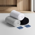 thumbnail image 3 of Lsupdaol 6 Pairs Non Binding Loose Fit Ankle Socks - Seamless Wide Thin Crew Socks with No Elastic Top for Men & Women, Plus, 3 of 7