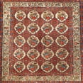 thumbnail image 1 of Ahgly Company Indoor Square Traditional Fire Brick Red Persian Area Rugs, 6' Square, 1 of 6