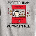 thumbnail image 3 of Peanuts - Sweeter Than Pumpkin Pie - Toddler And Youth Crewneck Fleece Sweatshirt, 3 of 6