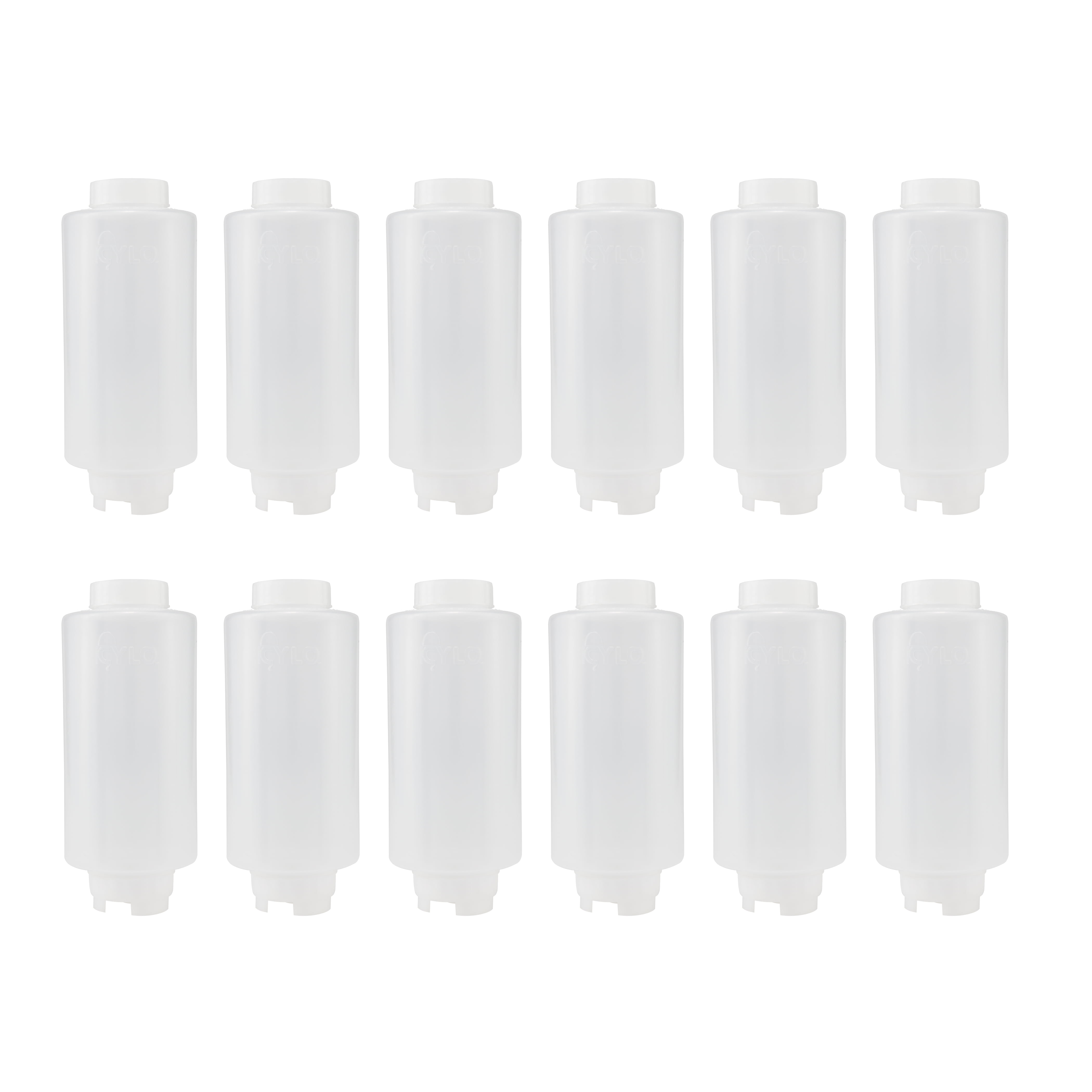 Epoxy and Color Mixing 32 oz - 12 Pack Creative Mark Cylo FIFO Squeeze Bottle Refillable Clear Tip Silicone Dispenser for Paint