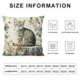 thumbnail image 5 of Cute Cat Butterfly Pillow Covers  Lovely Cartoon Pattern Beige Background Throw Pillowcase for Home Decor, 5 of 5