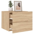 thumbnail image 5 of Wall-mounted Bedside Cabinet with LED Lights Sonoma Oak, 5 of 11