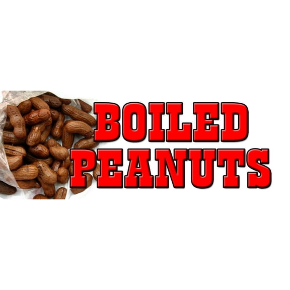 24" BOILED PEANUTS DECAL sticker stand cart hot
