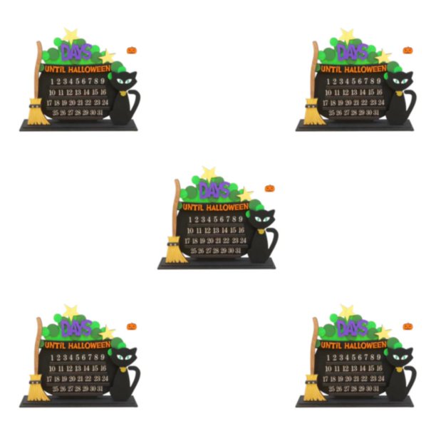 Calendario de Adviento de Halloween Naiovety cuenta regresiva bloques de en movimiento negro