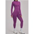 thumbnail image 2 of Top-kevin 2 Piece Seamless Ribbed Workout Sets With Zip Up Jacket High Waisted Gym Yoga Leggings, 2 of 6