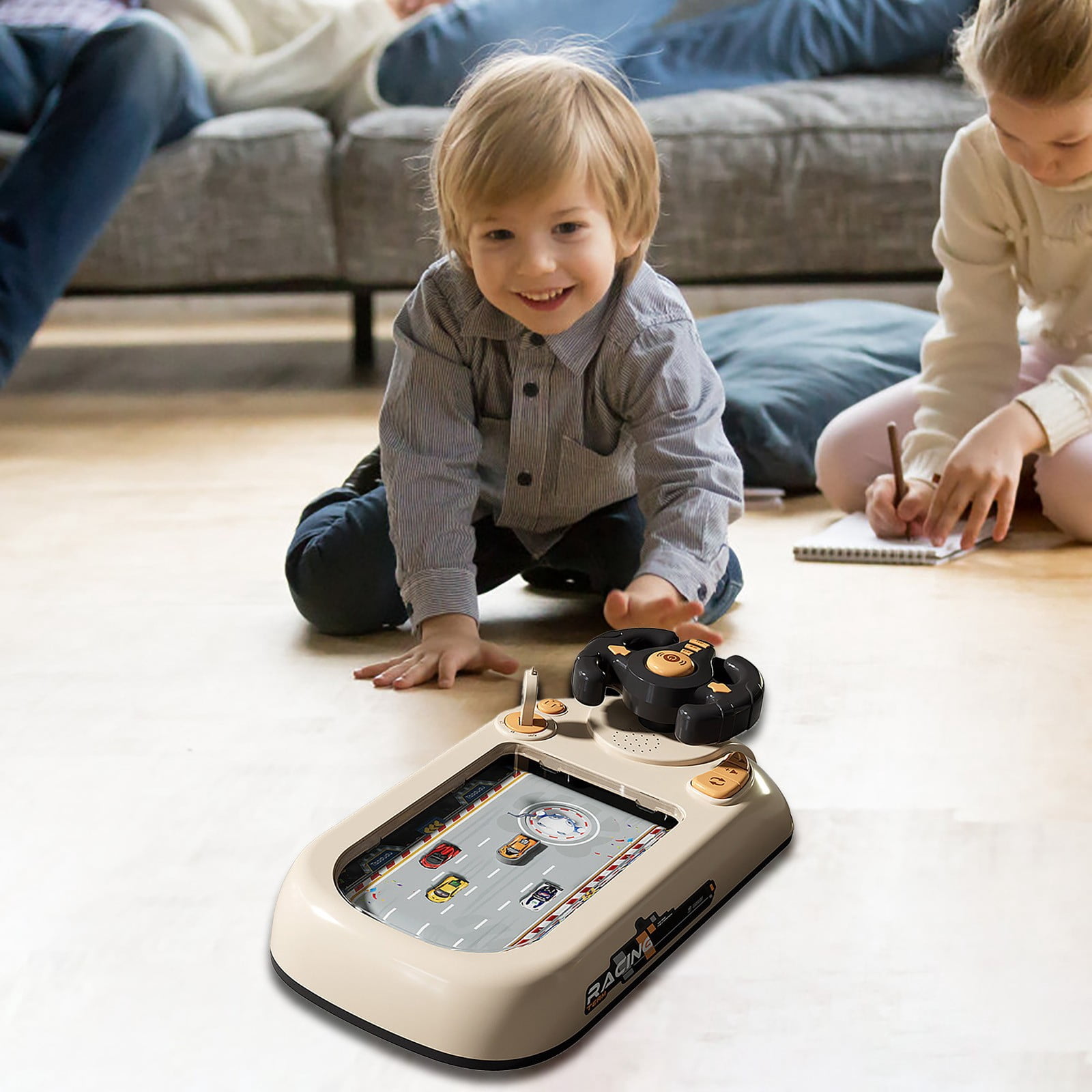 Gqtwoy Kids Racing Adventure Toys - Interactive Steering Wheel Electric Game Console, Realistic Driving Simulation, Hand-Eye Coordination & Motor Skills Development, Perfect Gift for Young Racers