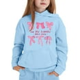 thumbnail image 4 of LUOGENLI Boys Hoodies Size 7 Camo Girls Hoodies & Sweatshirts for Kids Fall Winter Heart Print Pullover Long Sleeve Hooded Sweatshirt with Pocket for Girls 2 14 Sky Blue Size 1-2 Years, 4 of 4