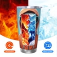 thumbnail image 6 of Fotbe Cool Dog In Hoodie Pattern 20 oz Tumbler Stainless Steel Vacuum Insulated Coffee Ice Cup Double Wall Travel Flask Leak-proof Coffee Cup-Straw Three-piece Set, 6 of 8