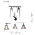 thumbnail image 2 of Xtricity - 3-Light Pendant , 29.1 '' Width, From Dakota Collection, Chrome, 2 of 3