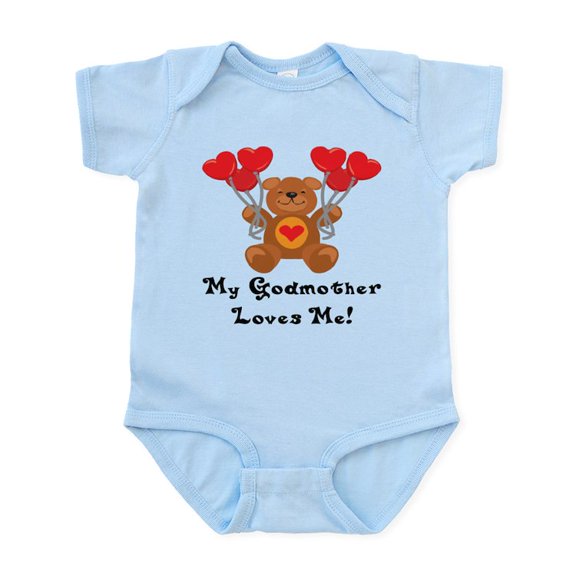 CafePress - My Godmother Loves Me! Infant Bodysuit - Baby Light Bodysuit, Size Newborn - 24 Months