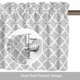 thumbnail image 6 of Light Gray Kitchen Curtain Valances for Windows Farmhouse Short Curtains, Minimalist Boho Abstract Ethnic Motifs Rod Pocket Valance Curtain for Bedroom Cafe Living Room 42"x18", 6 of 8