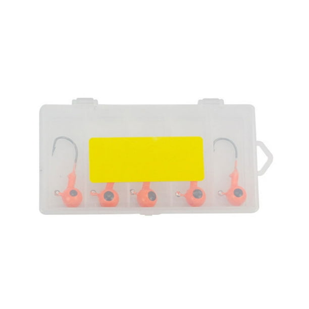 Naiovety Juego de ganchos de Cabezal de bola binocular realista con lengüeta Anzuelo ajustable flexible Resistente al desgaste Colgador de gran Pescar Naranja Monocromo Naiovety OD021006-03