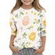 thumbnail image 1 of Blusas y camisas de cuello redondo y manga larga para niños, blusas/camisas de poliéster con estampado de corazones, mangas 3/4 y cuello redondo, elegantes e informales., 1 of 5