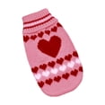 thumbnail image 2 of JIhuahe Warm Knit Pet Sweater for Dogs and Cats with Adorable Heart Pattern, Winter Cozy Clothing for Small Medium Pets, Ideal for Cold Weather and Holiday Festivities,Pink,L, 2 of 5