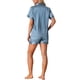 thumbnail image 3 of Conjuntos de pijama para mujer INSPIRE CHIC de manga corta con botones y pantalones cortos, conjuntos de lounge 2XL gris azul, 3 of 5