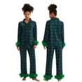 thumbnail image 5 of Womens Pajamas Set 2 Piece Button Down Pjs Soft Long Sleeve Top and Pants Sleepwear Set Lounge Sets, 5 of 9