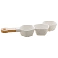thumbnail image 4 of Matt Collection Snack Dish With Divided Porcelain Compartments and Bamboo Handle 36x13x5cm, 4 of 6