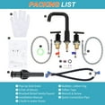thumbnail image 6 of Wowow 8 in. Widespread Double Handle Bathroom Faucet in Black Included Pop-Up Drain and Aerator, 6 of 7