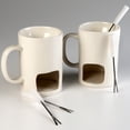 thumbnail image 4 of Evelots Fondue Mugs,2 Mugs,4 Forks & 8 Votive Candles-Minor Defects-14 Piece Set, 4 of 5