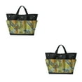thumbnail image 1 of Ruiboury Cloth Durable Multi-Pocket Tool Bag For Organized Tool Storage Gardening Tool Bag Tool Storage Bag Black+Yellow Flower 2Set, 1 of 6