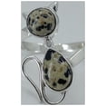 thumbnail image 2 of Navya Craft Dalmatian Jasper Sterling Silver Handmade Statement Cat Design Women Ring Size 4.5, 2 of 5