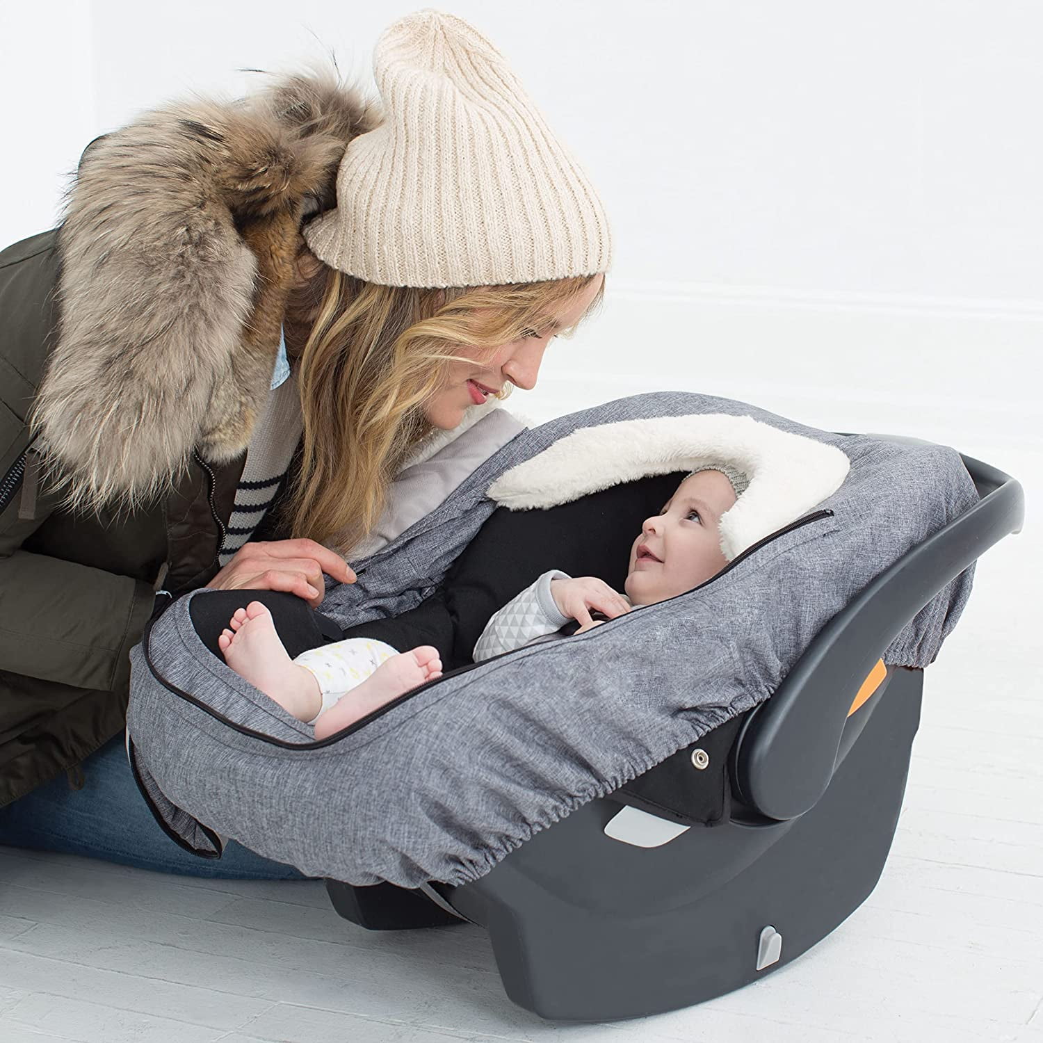 Stroll & Go Car Seat Cover Heather Grey Melange