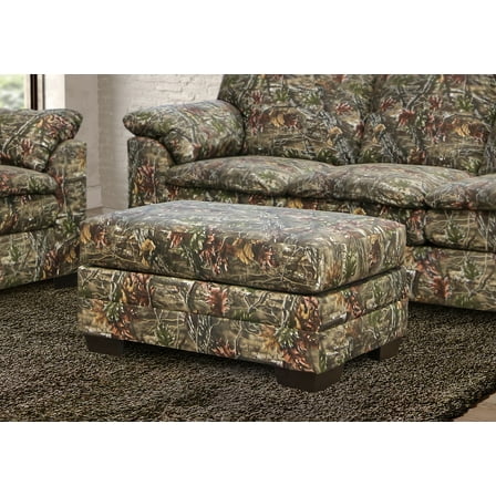 Furniture Classics Model 8-080-A86V1 Rectangular Upholstered Ottoman in Superflauge Camo Fabric