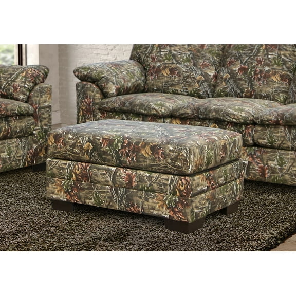Furniture Classics Model 8-080-A86V1 Rectangular Upholstered Ottoman in Superflauge Camo Fabric