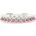 thumbnail image 3 of Pet and Dog Spike Collar, "Double Crystal  Light Pink Spikes", 3 of 5
