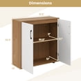thumbnail image 3 of Gymax Coffee Bar Cabinet 2-Door Kitchen Storage Cabinet w/ 5-Position Adjustable Shelf, 3 of 10