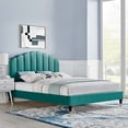 thumbnail image 3 of Modway Daisy Performance Velvet Queen Platform Bed, Multiple Colors, 3 of 3