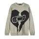 thumbnail image 3 of Suéteres de punto hippies con estampado de corazones para hombre, ropa negra de talla grande, de punto de lana, para primavera y otoño, baratos, 3 of 5