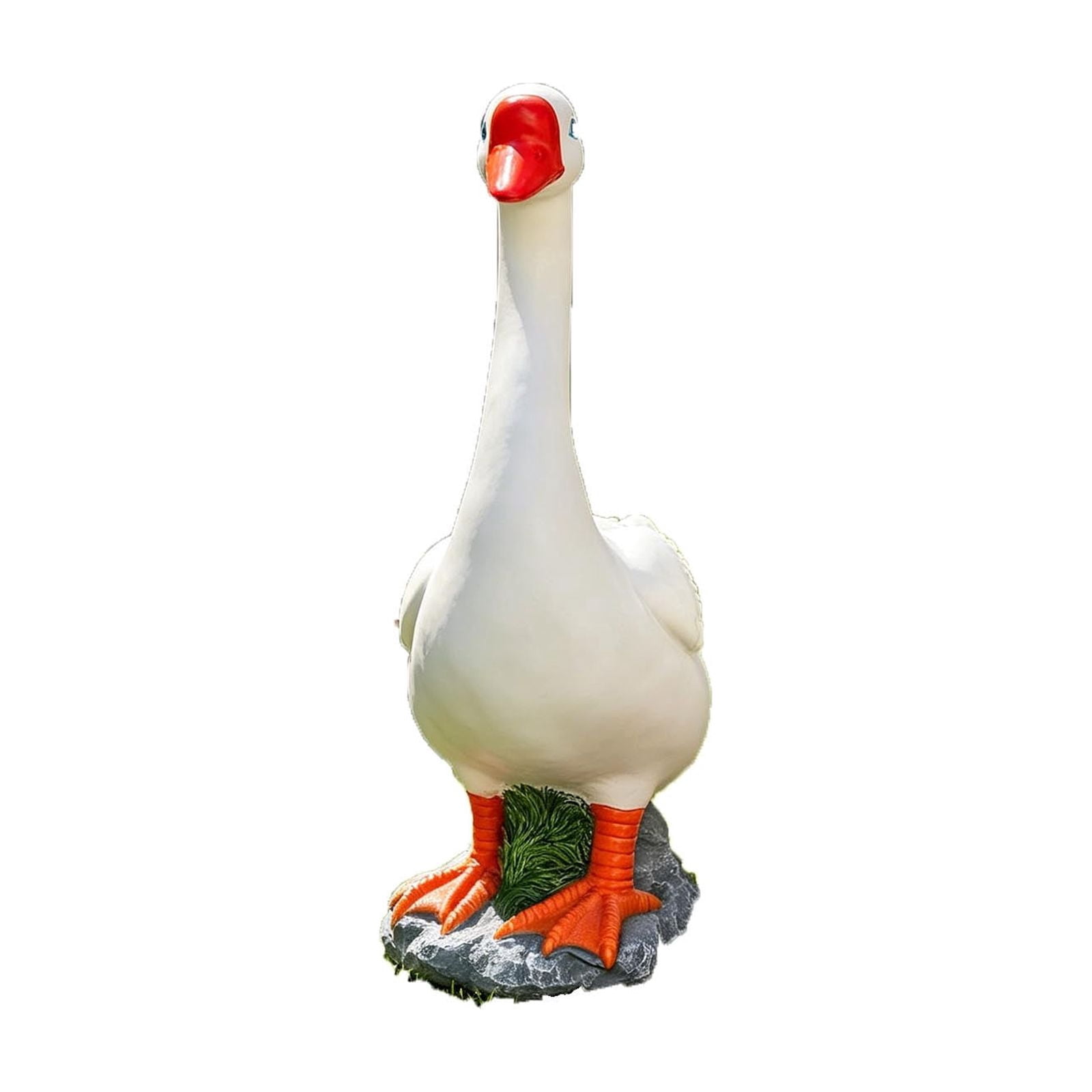 Porch Goose Statue, Giddy The Porch Goose White Figurine, 30cm Indoor Outdoor Decorative Goose for Garden Patio, Fits Standard Size Porch Goose Outfits