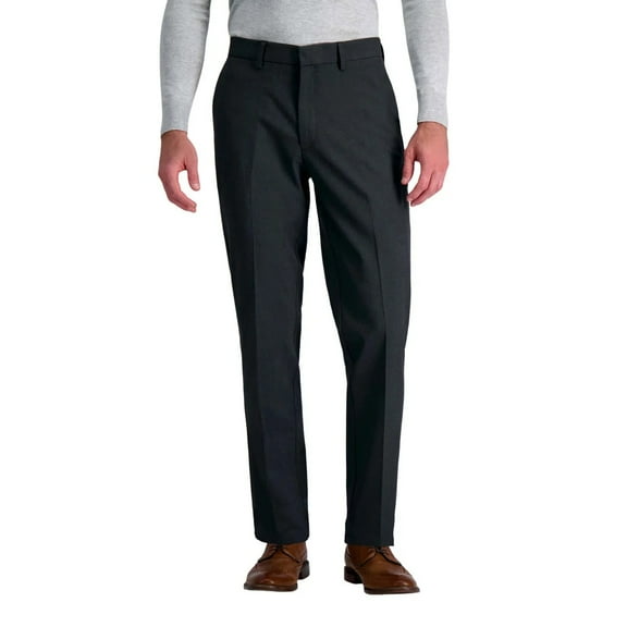 Haggar Men's Slim-Straight Premium Flex Dress Pant | Dark Gray, 40Wx32L