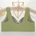 thumbnail image 4 of CFLVAEK Senior Womens Bras Front Closure Wireless Everyday Bra Plus Size Beauty Back Sleep Bras Full Coverage V Neck Bralettes Green XXXXXL, 4 of 9