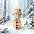thumbnail image 2 of Farmhouse Christmas Decor, 11 Inch Rustic Handwoven Snowman with Hat,Xmas Tabletop Centerpiece for Mantel Fireplace Home Tiered Tray Holiday Party Decor, 2 of 7