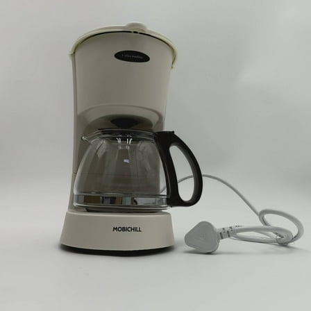 MOBICHILL Electric coffee machines White Electric Coffee Maker, 600ml Glass Carafe, 550W