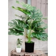 thumbnail image 4 of Palmera artificial grande de 19 pulgadas con plantas falsas en maceta para decoración interior y exterior de la oficina en el hogar, 4 of 9
