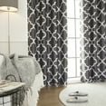 thumbnail image 3 of Quality Home Faux Silk Moroccan Blackout Curtain - Dark Grey - 52"W x 84"L (Single Panel), 3 of 4