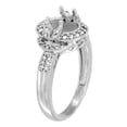 thumbnail image 3 of 14K White Gold Natural Australian Sapphire Ring Oval 8x6 mm Diamond Accent, size 8, 3 of 4