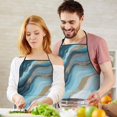 thumbnail image 5 of Blue Gold Marble Pattern Apron-Garden Aprons for Women with Pockets-Cotton Linen Waterproof Kitchen Cooking Gardening Aprons Adjustable for Kitchen,Cooking,BBQ and Salon 33x27 Inch, 5 of 7