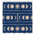 thumbnail image 3 of Ambesonne Indigo Shower Curtain, Sun Moon Astrology, 69"Wx70"L, Violet Blue Beige, 3 of 5