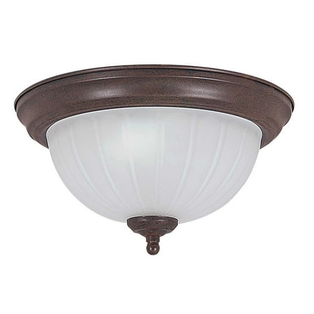 

Sunset Lighting F7100 2 Light 120 Watt 12 Wide Flush Mount Ceiling Fixture - Bronze