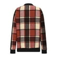 thumbnail image 7 of Women's Casual Jackets 2025 Fashion Casual Zip Up Flannel Plaid Jackets Long Sleeve Baggy Outwear Coat Fall Clothes,Red Women's Casual Jackets L, 7 of 7