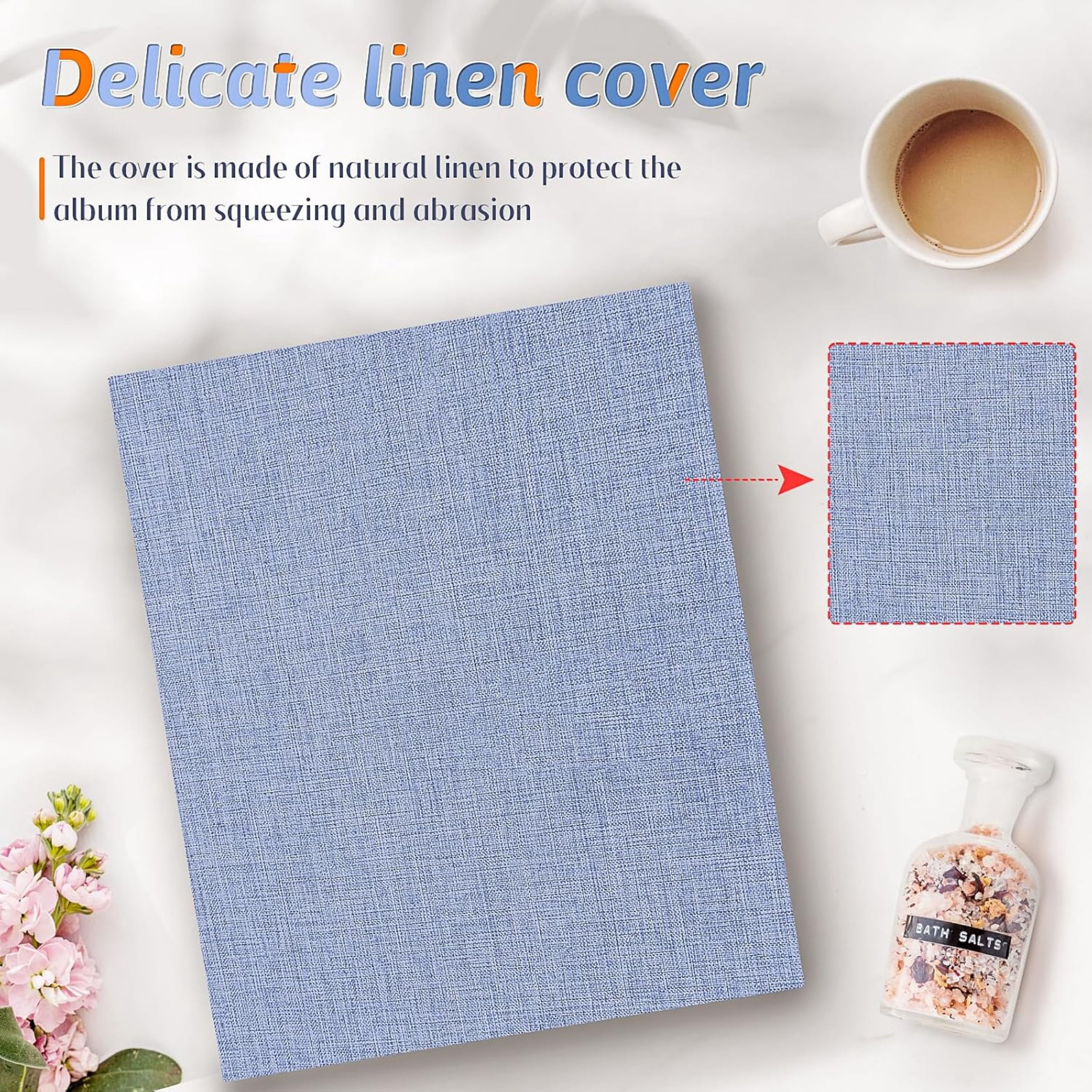 Photo Album 4x6 200/600 Pockets for Wedding Gifts, Linen Hardcover Picture Albums for Family Anniversary Baby Vacation Pictures