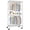 White, variant on FUTASSI P1 Medium Garment Rack, Heavy-Duty Portable Closet with Shelves and Double Rods, Rolling for Hanging Clothes, 30"W x 14"D x 76"H, Black
